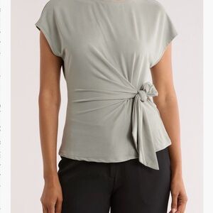 Nordstrom Sage Tie-Side Cap Sleeve Top